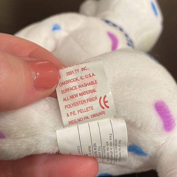 Dizzy the Dog 2001 Ty Beanie Baby in Mint Condition with ear and Tush tags - Picture 6 of 6